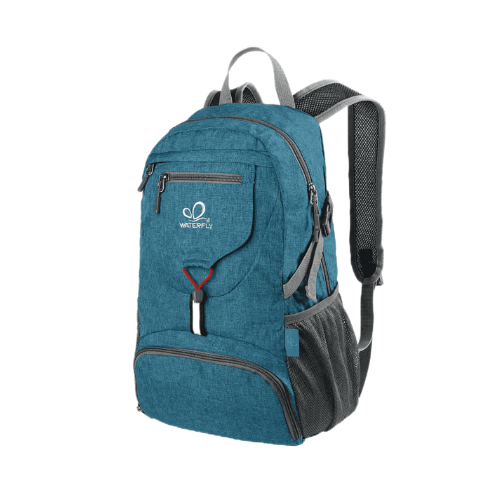 WATERFLY Unisex 20L Small Foldable Packable Travel Hiking Backpacks Daypack,Teal Blue