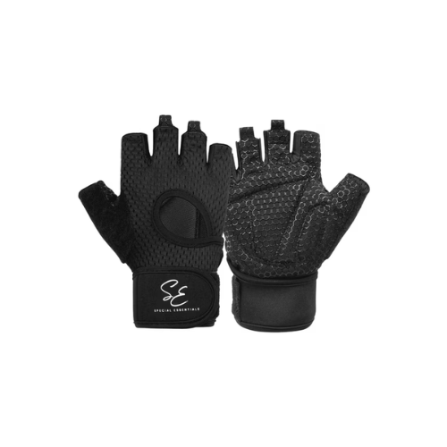 Special Essentials Weightlifting Gloves - Fingerless Gym Gloves with Non-Slip Padding