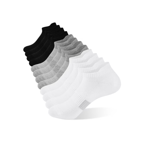 YOMYM 6 Pairs Ankle Socks for Women, Athletic Running Socks Cotton Low Cut Tennis Sports Tab Sock Size 6-11