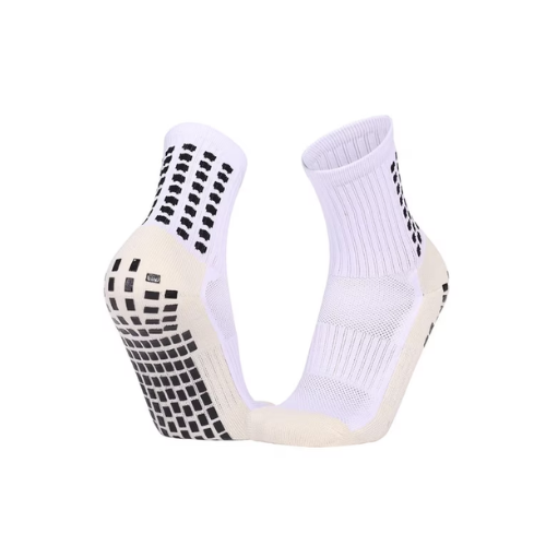 5Pcs Anti Slip Grip Soccer Socks, Cushioned Mid Calf Football Training Sports Socks for Men Youth