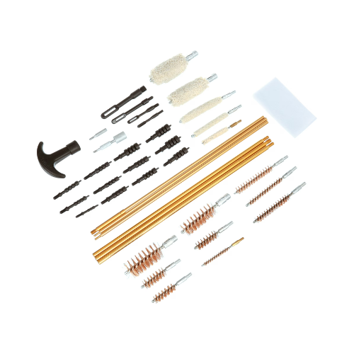 Gunmaster 42 Piece Deluxe Universal Cleaning Kit in Wood Case Cleans Rifles, Pistols and Shotguns. Brass