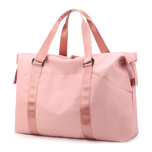 PlasMaller Sports Gym Bag Travel Duffel Pack with Dry Wet Pocket & Shoes Compartment for Women and Men, Pink