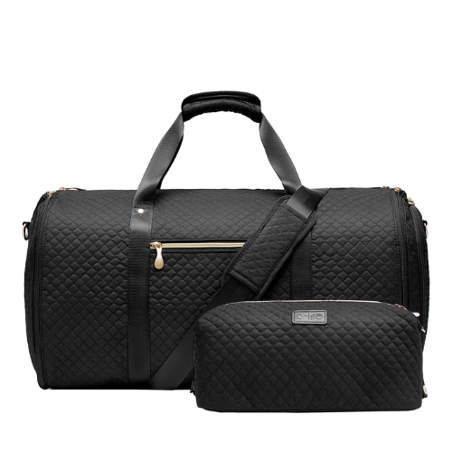 LONG VACATION Garment Bag Carry On Convertible Travel Duffel Bag with Shoe Pouch Weekender Bag for Women Men 2 in 1 Hanging Suit Bag with Shoulder Strap Business Travel Bag