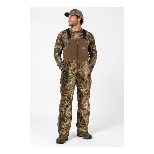 NEW VIEW Quiet Hunting Jackets for Men, Fleece Lined Warm Camo Jacket with Hood, Safety Harness Compatible, Water-Resistant (Tree Camo XXL)