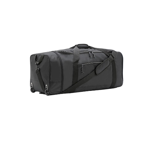 Protege 32-inch Large Compactible Rolling Duffel Bag for Travel, Black