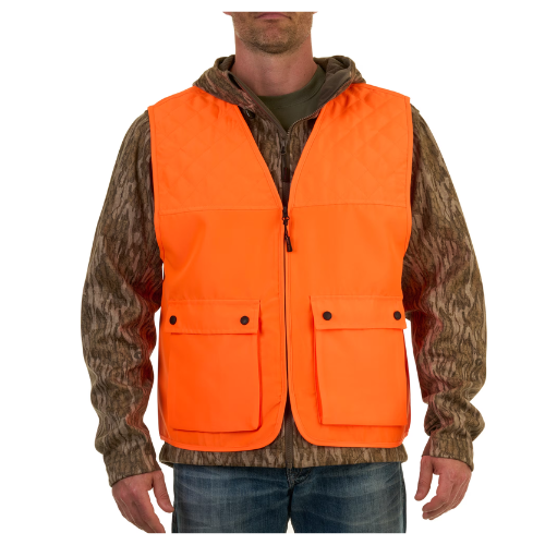 Mossy Oak Blaze Orange Men's Hunting Vest, up to Size 2XL/3XL