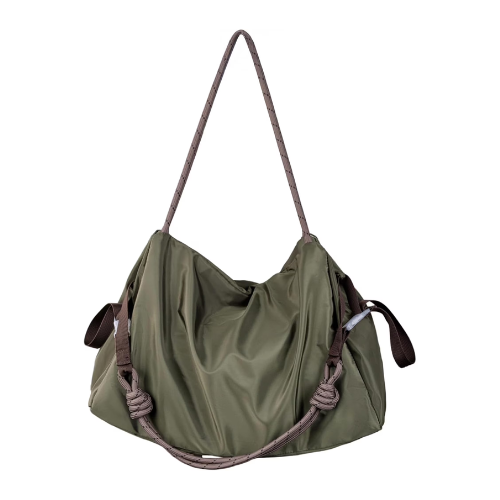 SPEKSEE Slouchy Shoulder Bag Large Lightweight Slouchy Hobo Tote with Rope Strap Casual Travel Duffel Nylon Purse Alt Overnight Bag