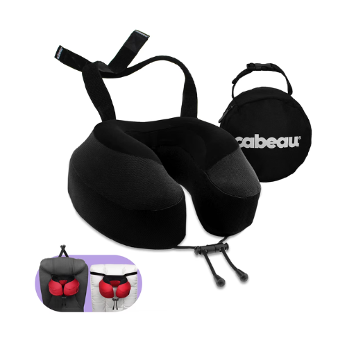 Cabeau Evolution S3®Travel Neck Pillow, with custom bag and seat strap system