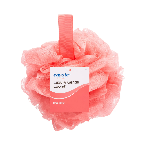 Equate Women's Luxury Gentle Loofah with Convenient Loop, Color May Vary