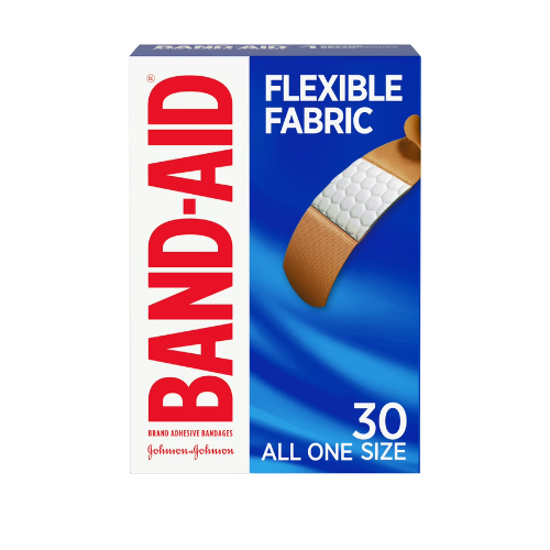 BAND-AID Brand Flexible Fabric Adhesive Bandages, One Size, 30 Count