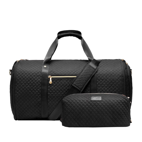 LONG VACATION Garment Bag Carry On Convertible Travel Duffel Bag with Shoe Pouch Weekender Bag for Women Men 2 in 1 Hanging Suit Bag with Shoulder Strap Business Travel Bag