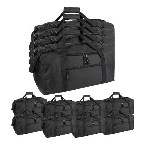 Overnight Duffel Shoulder Bags for Sports, Travel and Commute in Black