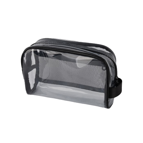 Travel Organizer with Side Pocket and Handle, Clear