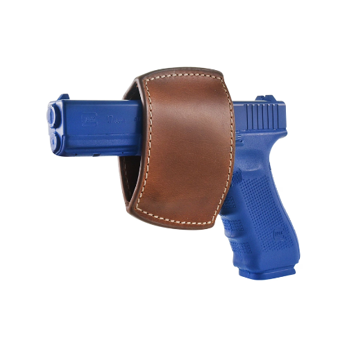 Saddle Mate Leather Universal Gun Holster, Brown, for Large Frame Pistols, Ambidextrous