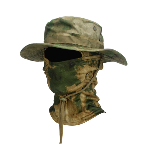 LIZUOJUN Under $4 Boonie Hat With Detachable Full Face Neck Gaiter Breathable Quick Dry Wide Brim Sun Hat Adjustable Wind Drawstring For Fishing Hunting Camping A,One Size