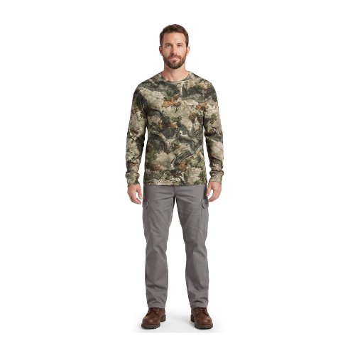 Mossy Oak Men's Long Sleeve Scent Control Hunting Camouflage T-Shirt, Terra Gila, S