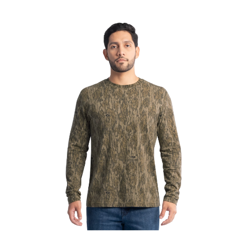 Mossy Oak Men's Long Sleeve Scent Control Hunting Camouflage T-Shirt, S-3XL