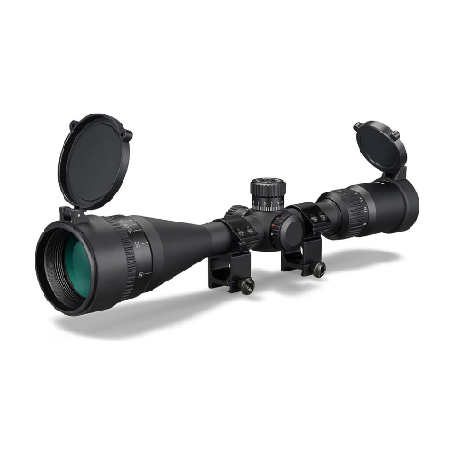 4-16X44AOE Rifle Scope, Red/Green Illuminated Mil-Dot Reticle, Front Parallax Adjustment, 1inch Tube, Medium to Long Range Optic