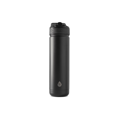 TAL 26oz Stainless Steel Ranger Water Bottle with Easy Sip Straw, Black