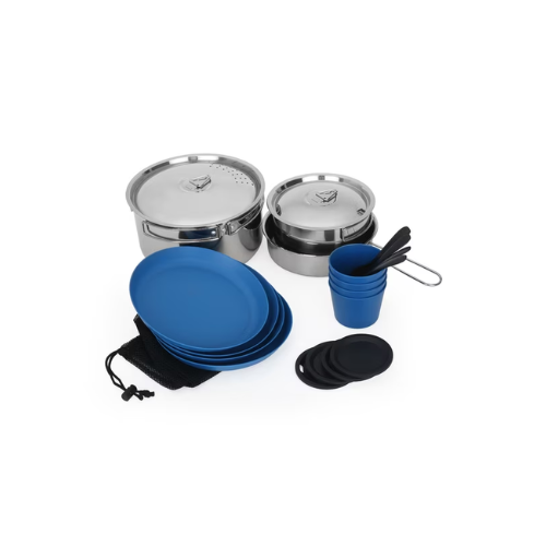 Ozark Trail 22-Piece Non-Stick Camping Mess Kit with Mesh Bag