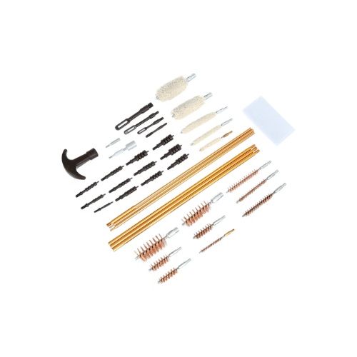 Gunmaster 42 Piece Deluxe Universal Cleaning Kit in Wood Case Cleans Rifles, Pistols and Shotguns. Brass