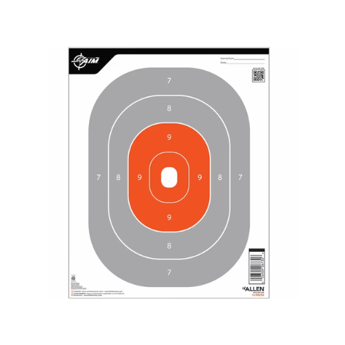 EZ Aim Paper Trainer Shooting Targets, 12"W x 15"H, 0.39 lb,12-Pack, Black