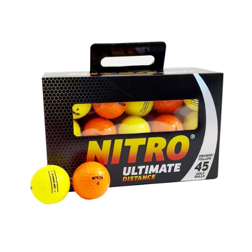 Nitro Golf Ultimate Distance Golf Balls, Assorted Colors, 45 Pack