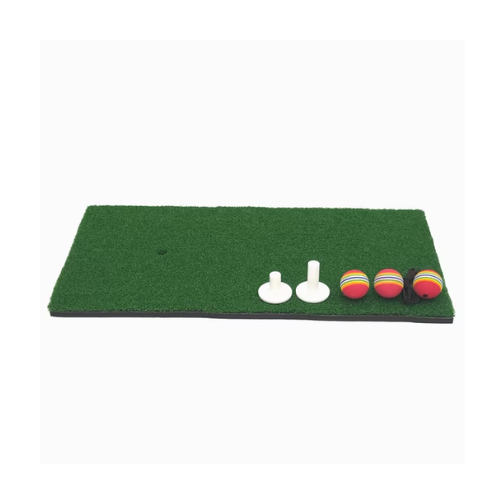 Golf Hitting Mat Set with 2 Tees & 3 Practice Balls, 23.62" x 11.81" Premium Turf Hitting Pad for Indoor Outdoor Backyard Practice