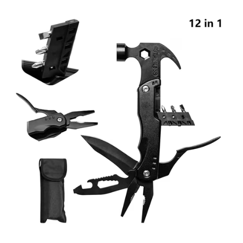 12-in-1 Camping Hammer Multitool